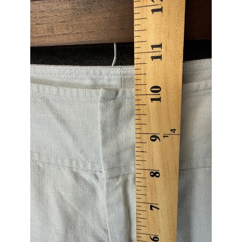 Banana Republic Linen Pants Women 10 Ankle Resortwear Wide Leg Trousers Vacation